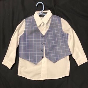 3t vest and white shirt